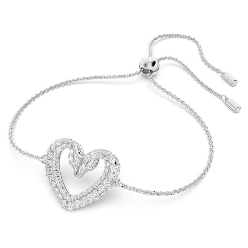 BRACCIALE CUORE CIGNO RODIO DONNA SWAROVSKI UNA BRACCIALE CUORE CIGNO RODIO DONNA SWAROVSKI UNA