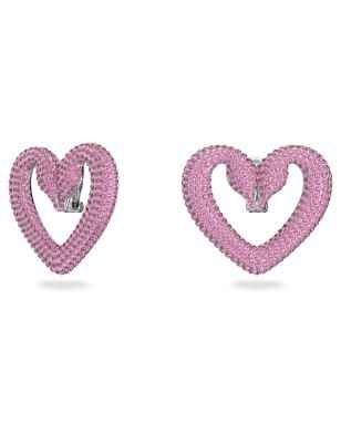 ORECCHINI CLIP UNA CUORE GRANDI ROSA DONNA SWAROVSKI  5631171 SWAROVSKI