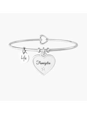 BRACCIALE RIGIDO CUORE E SCRITTA FAMIGLIA DONNA KIDULT  732151 KIDULT