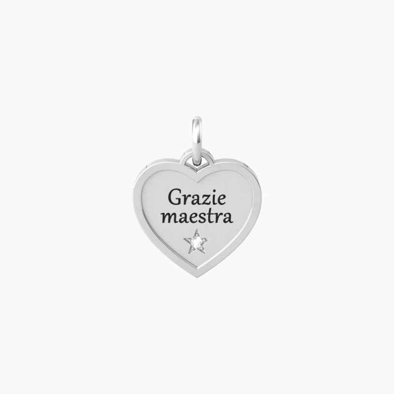 CIONDOLO CUORE GRAZIE MAESTRA DONNA KIDULT CIONDOLO CUORE GRAZIE MAESTRA DONNA KIDULT