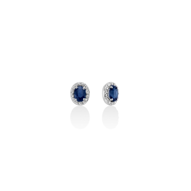 ORECCHINI ZAFFIRO OVALE DIAMANTI DONNA MILUNA LE GEMME ORECCHINI ZAFFIRO OVALE DIAMANTI DONNA MILUNA LE GEMME