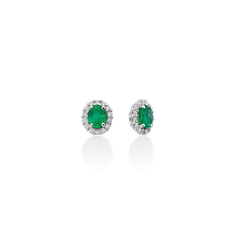 ORECCHINI SMERALDO OVALE DIAMANTI DONNA MILUNA LE GEMME ORECCHINI SMERALDO OVALE DIAMANTI DONNA MILUNA LE GEMME