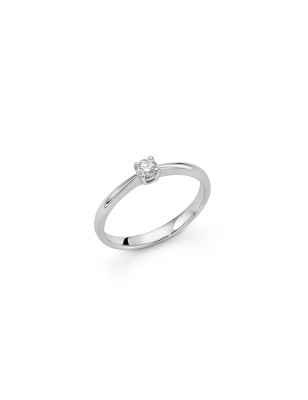 ANELLO SOLITARIO ORO BIANCO DONNA MILUNA I DIAMANTI LID3210-018G7 MILUNA
