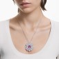COLLANA PENDENTE E SPILLA FIORE ROSA DONNA SWAROVSKI COLLANA PENDENTE E SPILLA FIORE ROSA DONNA SWAROVSKI