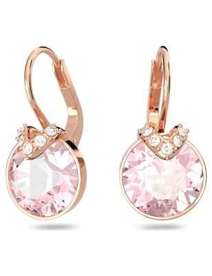 ORECCHINI PENDENTI ROSA TAGLIO TONDO DONNA SWAROVSKI 