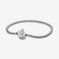 Snake chain sterling silver bracelet and crown O c Snake chain sterling silver bracelet and crown O c