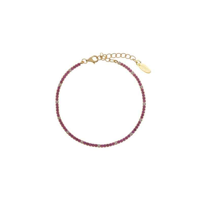 BRACCIALE TENNISMANIA ZIRCONI FUCSIA E BIANCHI AMEN BRACCIALE TENNISMANIA ZIRCONI FUCSIA E BIANCHI AMEN