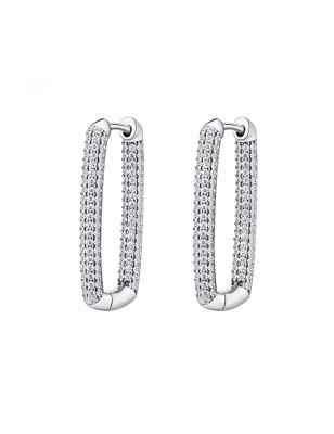 ORECCHINI RETTANGOLARI IN ARGENTO DONNA ROSATO  RZBI23 ROSATO