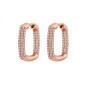 ORECCHINI QUADRATI ARGENTO PLACCATO ORO ROSA ROSATO