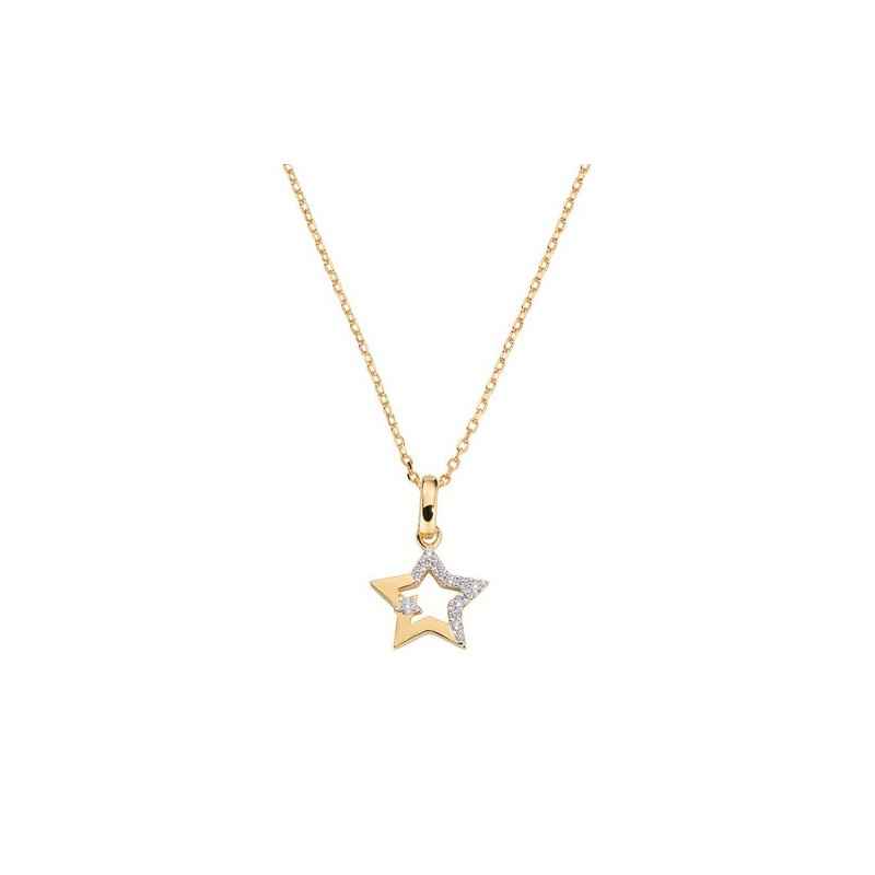 COLLANA DORATA STELLA CON ZIRCONI DONNA AMEN COLLANA DORATA STELLA CON ZIRCONI DONNA AMEN
