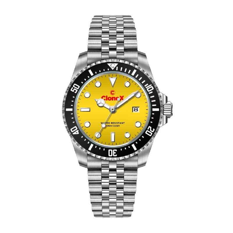 OROLOGIO AL QUARZO QUADRANTE GIALLO UOMO CLONEX OROLOGIO AL QUARZO QUADRANTE GIALLO UOMO CLONEX