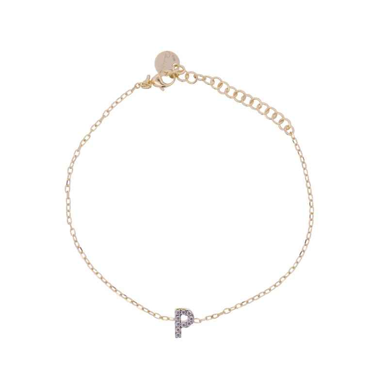 BRACCIALE LETTERA P CON ZIRCONI DONNA RUE DES MILLE BRACCIALE LETTERA P CON ZIRCONI DONNA RUE DES MILLE