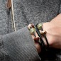 BEAD PRENITE CON QUARZO TORMALINATO TROLLBEADS