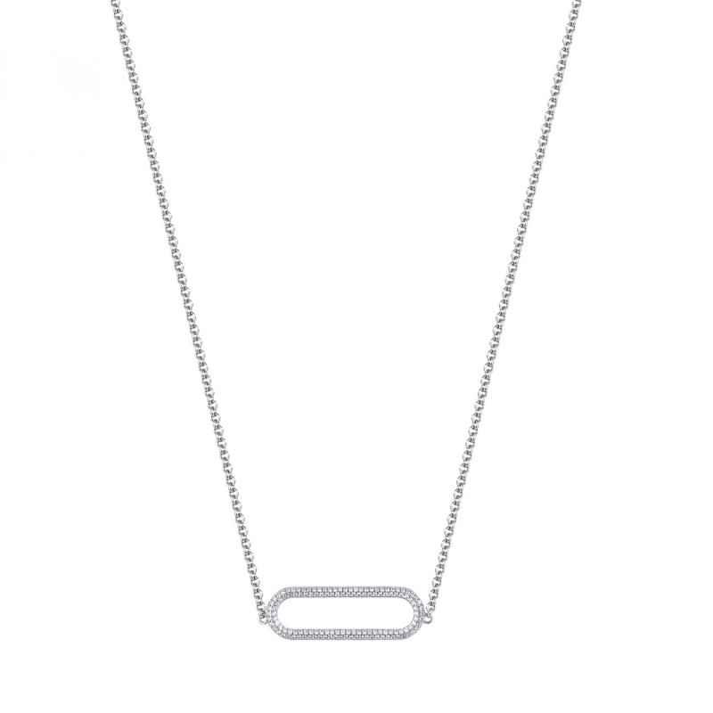 COLLANA CORTA IN ARGENTO BIANCA DONNA ROSATO 