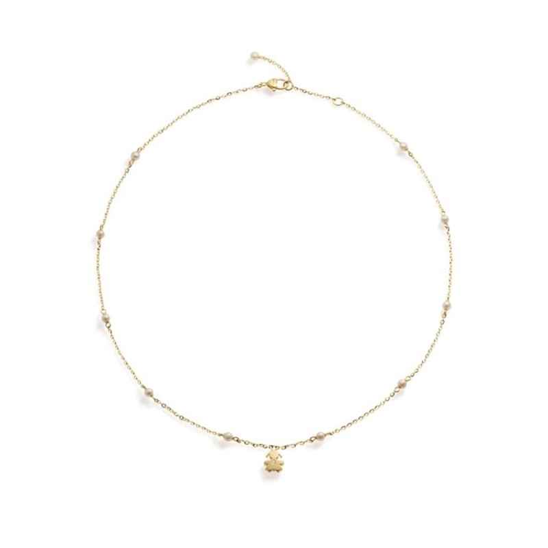 COLLANA BIMBA ORO GIALLO LE PERLE DONNA LE BEBE' 