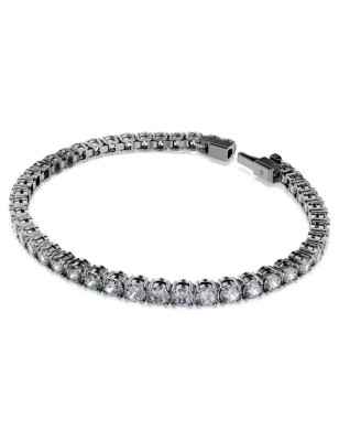 BRACCIALE MATRIX TENNIS PLACCATO RUTENIO UOMO SWAROVSKI 