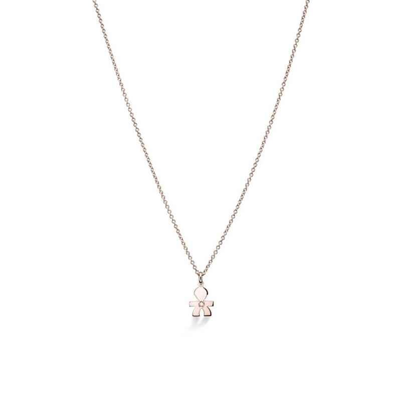 COLLANA BIMBO ORO ROSA DIAMANTE I PREZIOSI LE BEBE'