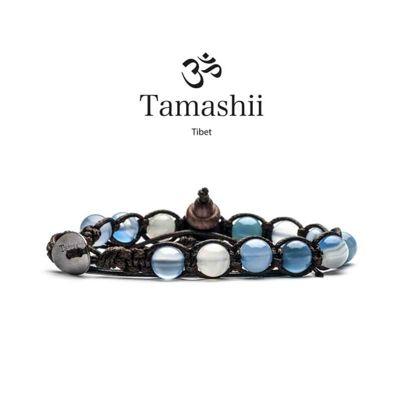 BRACCIALE AGATA BLU CHIARO UOMO-DONNA TAMASHII 