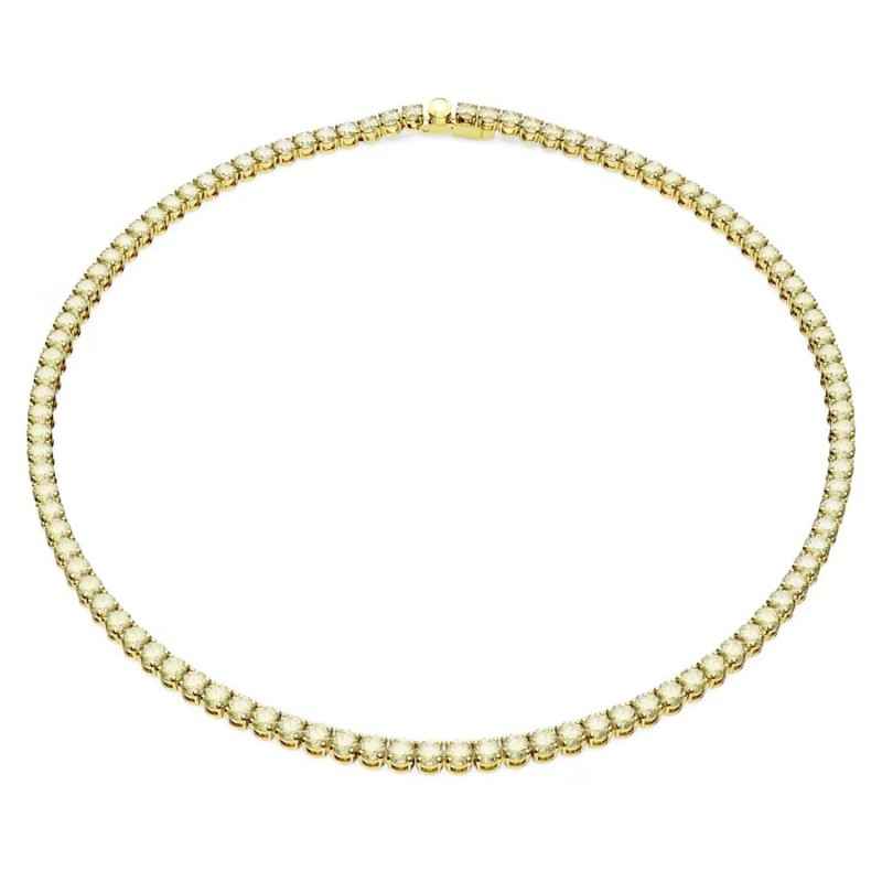 COLLANA TENNIS GIALLA PLACCATA COLOR ORO SWAROVSKI COLLANA TENNIS GIALLA PLACCATA COLOR ORO SWAROVSKI
