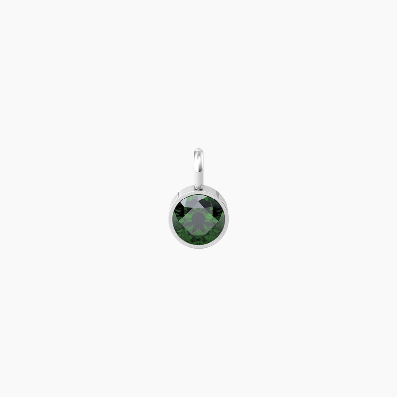 CIONDOLO ZIRCONE VERDE TONDO ENERGIA SOGNI KIDULT