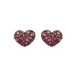 ORECCHINI A LOBO CUORE PAVÈ ROSA DONNA BRONZALLURE 