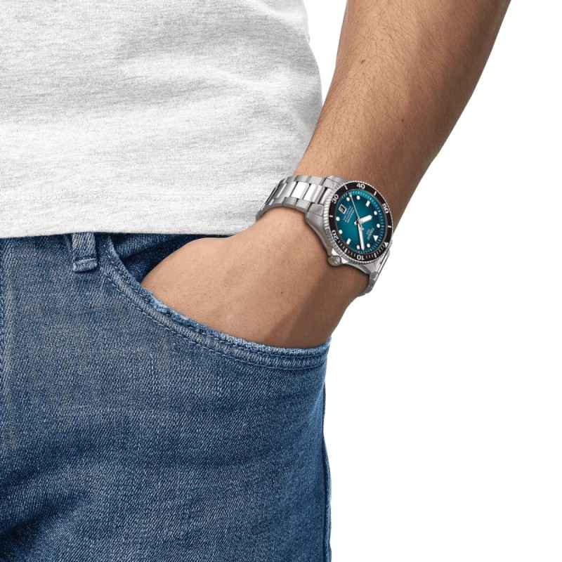 OROLOGIO POWERMATIC 80 30 BAR TURCHESE UOMO TISSOT SEASTAR OROLOGIO POWERMATIC 80 30 BAR TURCHESE UOMO TISSOT SEASTAR