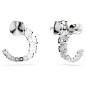 ORECCHINI CERCHIO MATRIX CRYSTAL PEARL RODIO SWAROVSKI