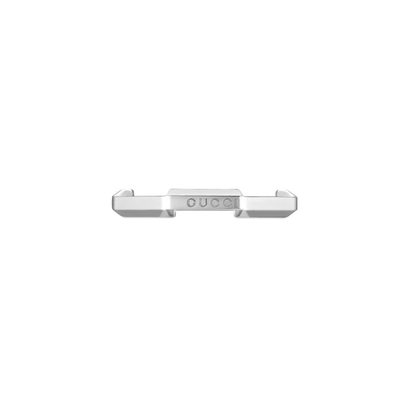 ANELLO A SPECCHIO ORO BIANCO 18 CARATI 12 DONNA GUCCI LINK TO LOVE ANELLO A SPECCHIO ORO BIANCO 18 CARATI 12 DONNA GUCCI LINK TO LOVE