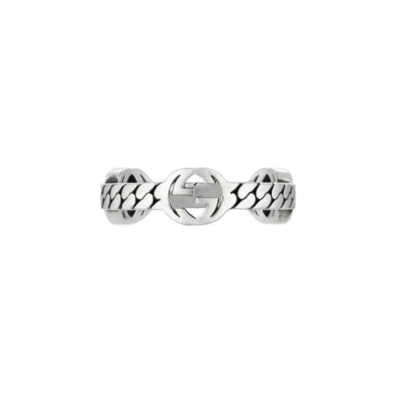 ANELLO IN ARGENTO 15 UOMO-DONNA GUCCI INTERLOCKING G ANELLO IN ARGENTO 15 UOMO-DONNA GUCCI INTERLOCKING G