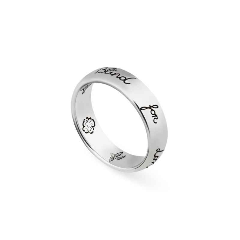 ANELLO 'BLIND FOR LOVE' IN ARGENTO 14 DONNA GUCCI BLIND FOR LOVE ANELLO 'BLIND FOR LOVE' IN ARGENTO 14 DONNA GUCCI BLIND FOR LOVE