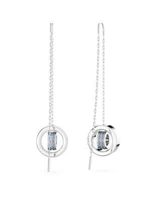 ORECCHINI PENDENTI HOLLOW ANELLO CONCATENATO DONNA SWAROVSKI  5663498 SWAROVSKI