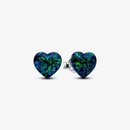 ORECCHINI CUORI OPALI VERDI E BLU DONNA PANDORA  293356C01 PANDORA