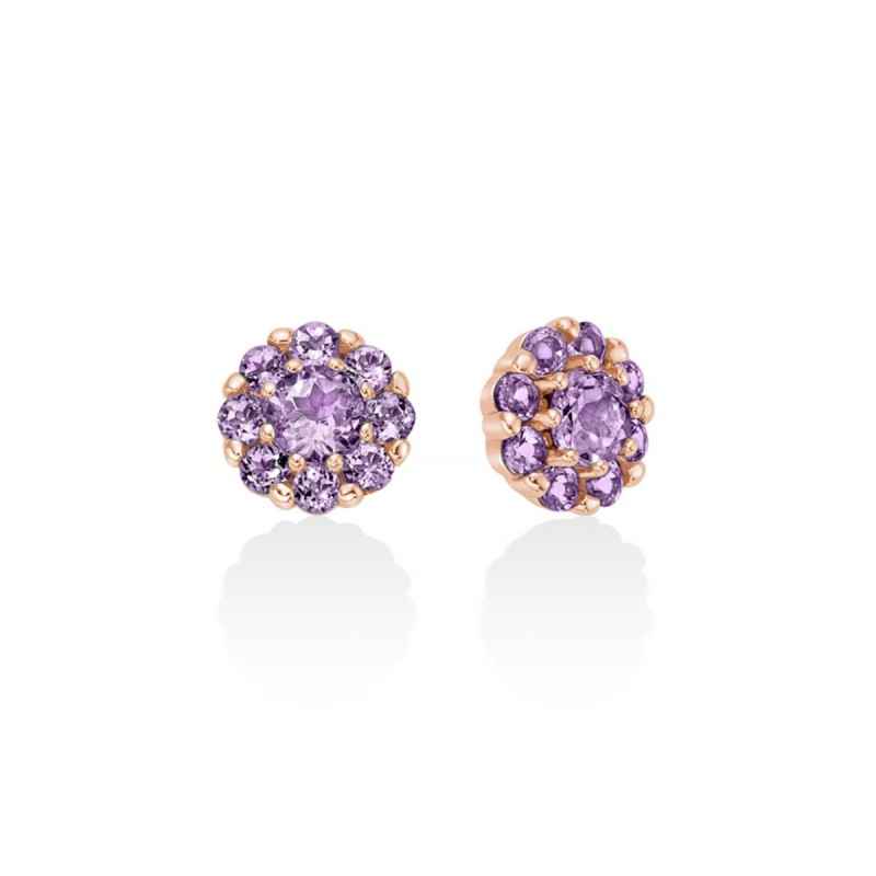 ORECCHINI ARGENTO DORATO AMETISTA A FIORE DONNA MILUNA ORECCHINI ARGENTO DORATO AMETISTA A FIORE DONNA MILUNA