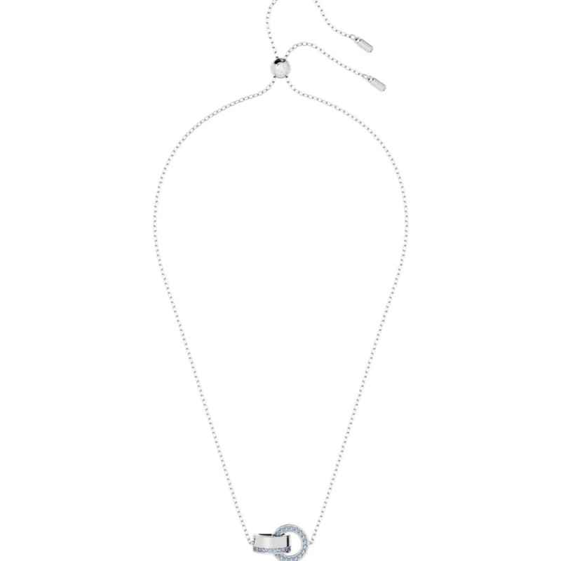 COLLANA PENDENTE DEXTERA ANELLO CONCATENATO BLU DONNA SWAROVSKI COLLANA PENDENTE DEXTERA ANELLO CONCATENATO BLU DONNA SWAROVSKI