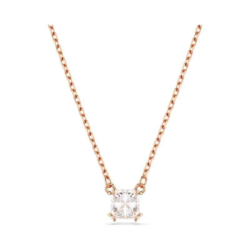 COLLANA PENDENTE STILLA TAGLIO SQUADRATO ORO ROSA SWAROVSKI COLLANA PENDENTE STILLA TAGLIO SQUADRATO ORO ROSA SWAROVSKI