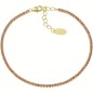 BRACCIALE DORATO ZIRCONI ARANCIONI AMEN TENNIS MANIA