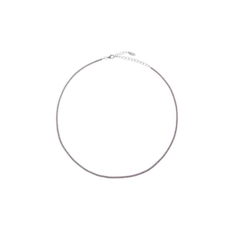 COLLANA TENNISMANIA ARGENTO ZIRCONI BIANCHI AMEN