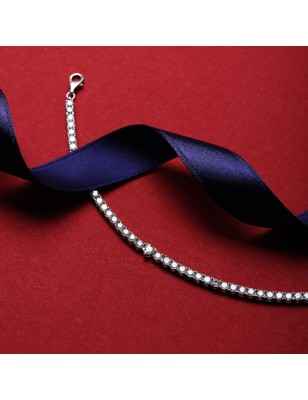 BRACCIALE TENNIS ZIRCONI BIANCHI CUORE CENTRALE MORELLATO SAIW166 MORELLATO