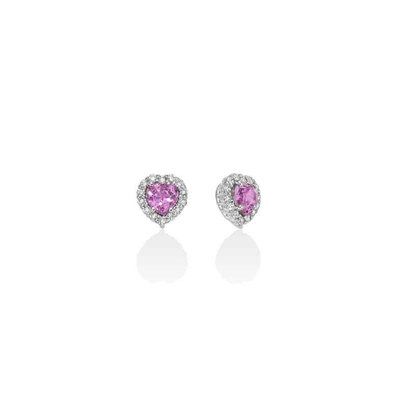 ORECCHINI CUORE ZAFFIRO ROSA PREMIUM GEMME DONNA MILUNA ORECCHINI CUORE ZAFFIRO ROSA PREMIUM GEMME DONNA MILUNA