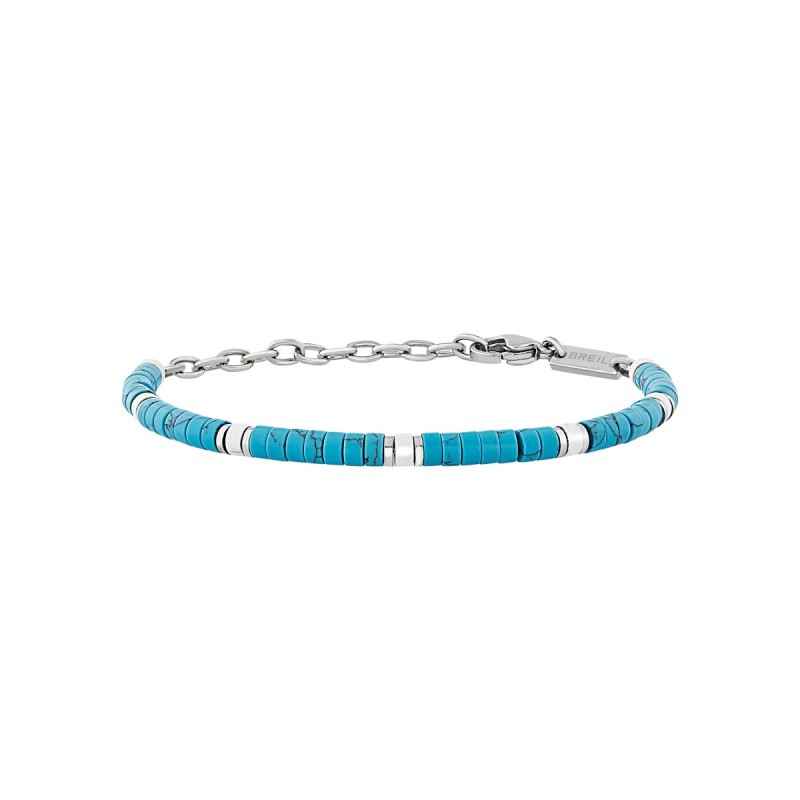 BRACCIALE CARVIN ACCIAIO E PIETRE TURCHESE UOMO BREIL BRACCIALE CARVIN ACCIAIO E PIETRE TURCHESE UOMO BREIL