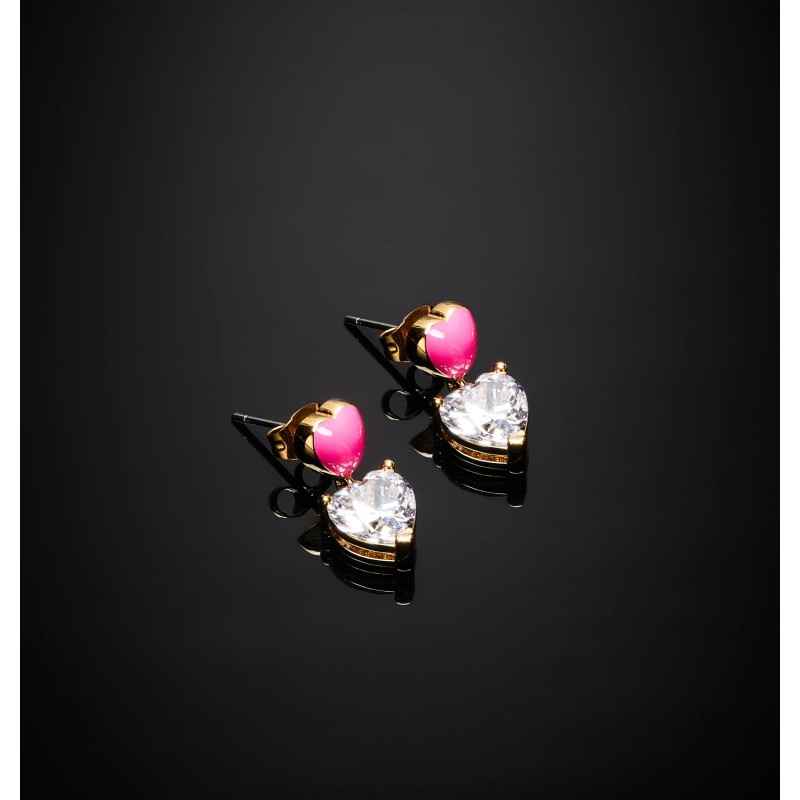 ORECCHINI PENDENTI FUCSIA CHIARA FERRAGNI CUORICINO