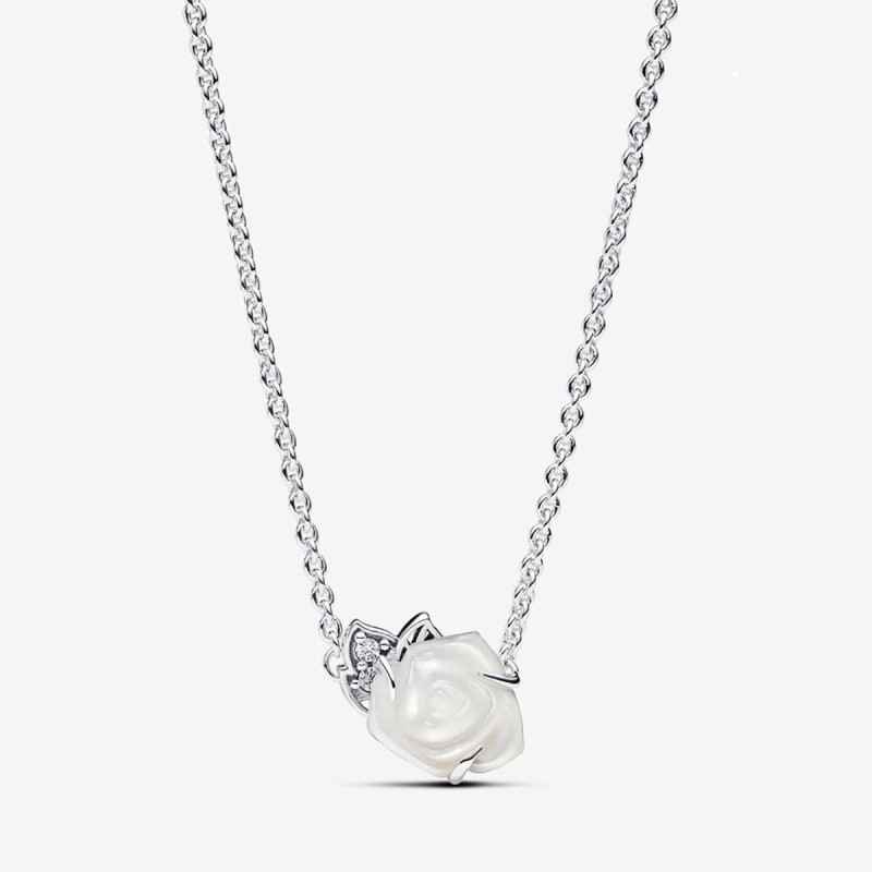 COLLANA ROSA BIANCA DONNA PANDORA COLLANA ROSA BIANCA DONNA PANDORA