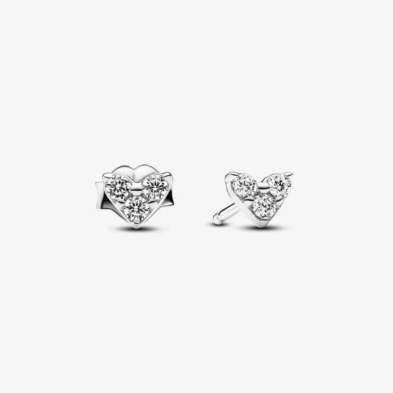 ORECCHINI CUORI TRE PIETRE DONNA PANDORA ORECCHINI CUORI TRE PIETRE DONNA PANDORA