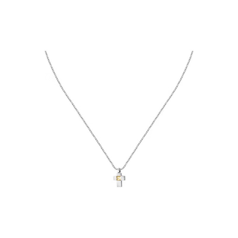 COLLANA GOLD CROCE PENDENTE UOMO MORELLATO 