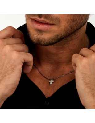 COLLANA GOLD CROCE PENDENTE UOMO MORELLATO  SATM25 MORELLATO