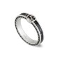 ANELLO IN ARGENTO SMALTO NERO MISURA 11 DONNA GUCCI INTERLOCKING G ANELLO IN ARGENTO SMALTO NERO MISURA 11 DONNA GUCCI INTERLOCKING G