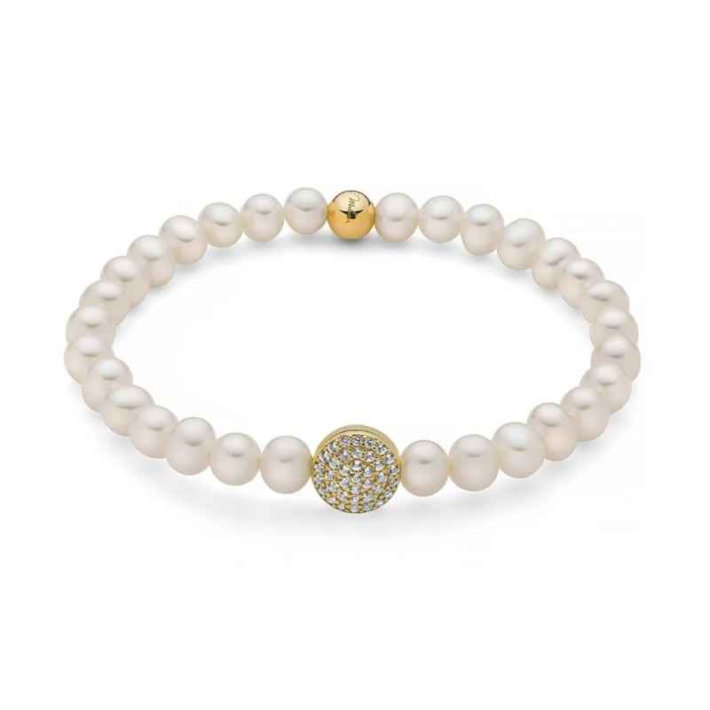 BRACCIALE PERLE BIANCHE CHARM PAVE DONNA MILUNA BRACCIALE PERLE BIANCHE CHARM PAVE DONNA MILUNA