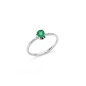 ANELLO ORO BIANCO SMERALDO OVALE DIAMANTI DONNA MILUNA LE GEMME