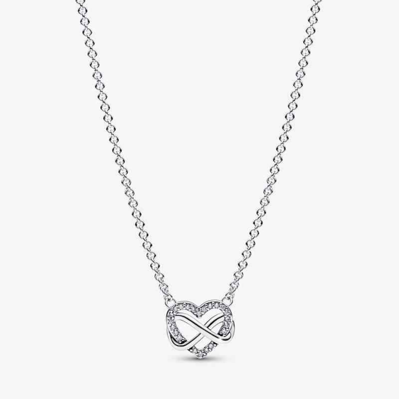 COLLANA CUORE INFINITO PIETRE LUMINOSE DONNA PANDORA COLLANA CUORE INFINITO PIETRE LUMINOSE DONNA PANDORA