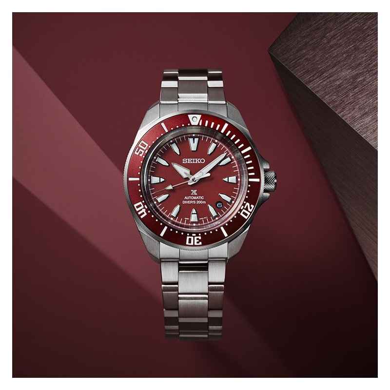 OROLOGIO SAMURAÏ AUTOMATICO QUADRANTE ROSSO UOMO SEIKO PROSPEX OROLOGIO SAMURAÏ AUTOMATICO QUADRANTE ROSSO UOMO SEIKO PROSPEX